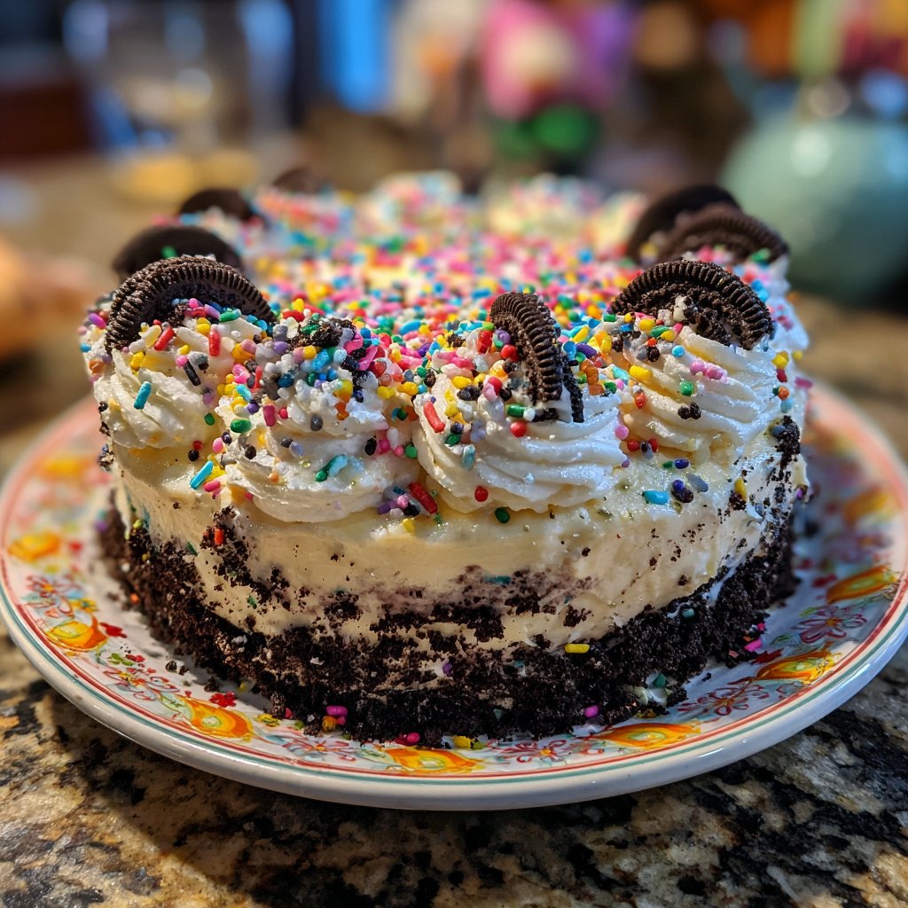 Jellycat Birthday Cake with Oreo Crumbs