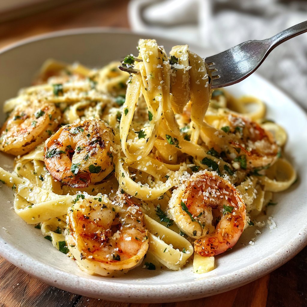 Garlic Butter Shrimp and Pasta
