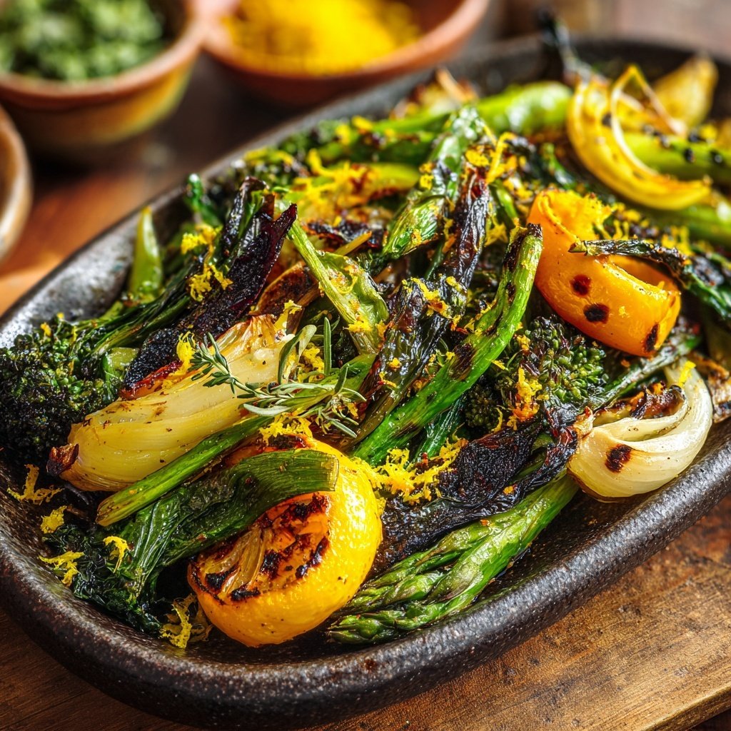 Healthy Lemon Herb Grilled Veggies