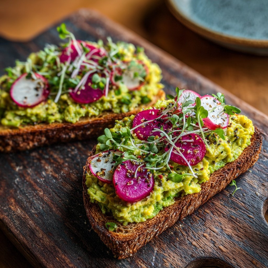 Avocado Toast with Beet Hummus