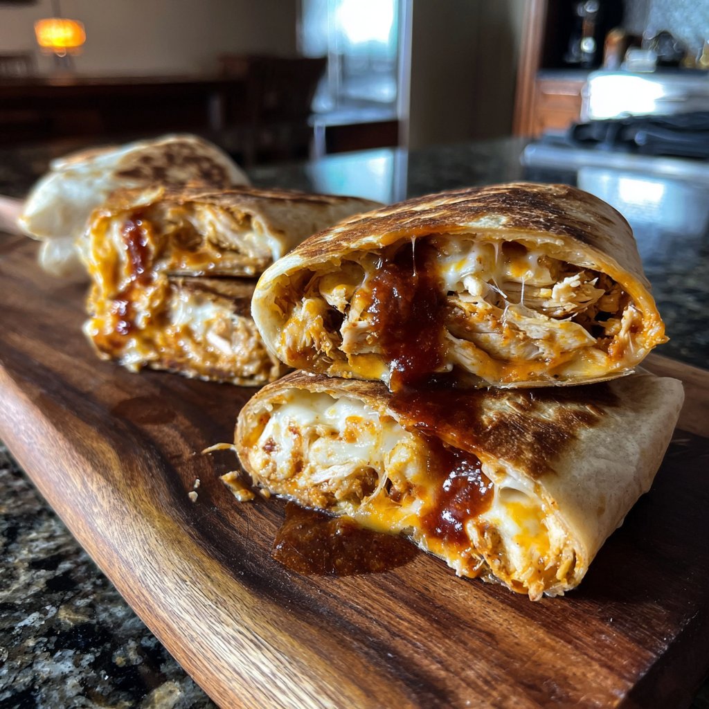 BBQ Air Fryer Chicken Mozzarella Wrap